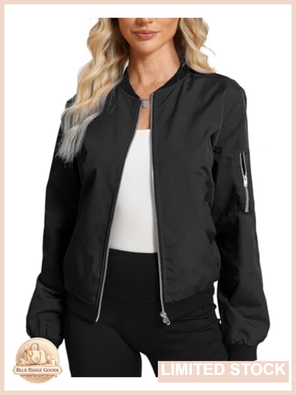 Lightweight Windproof Bomber Jacket Casual Windbreaker Pockets S-3XL